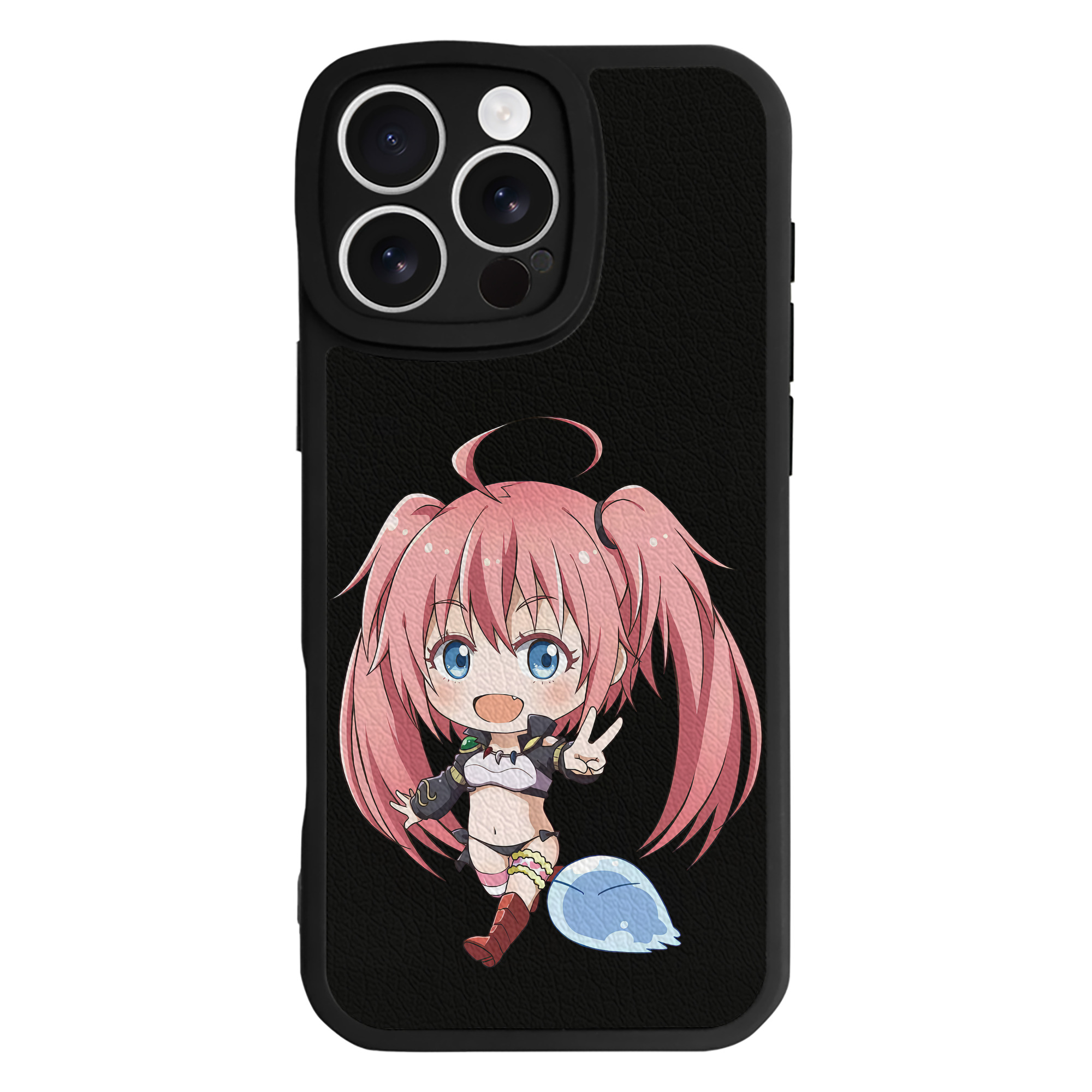（画像用） 転スラ Regarding Reincarnated to Slime 【iPhone 16シリーズ対応】シリコンスマホケース（レザー調） 材質：シリコン